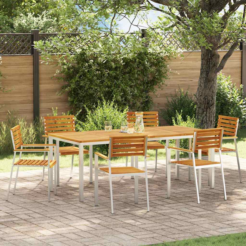 Garden Dining Set 5 Pcs Brown