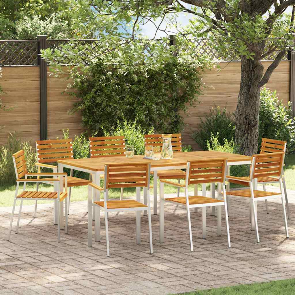 Garden Dining Set 5 Pcs Brown