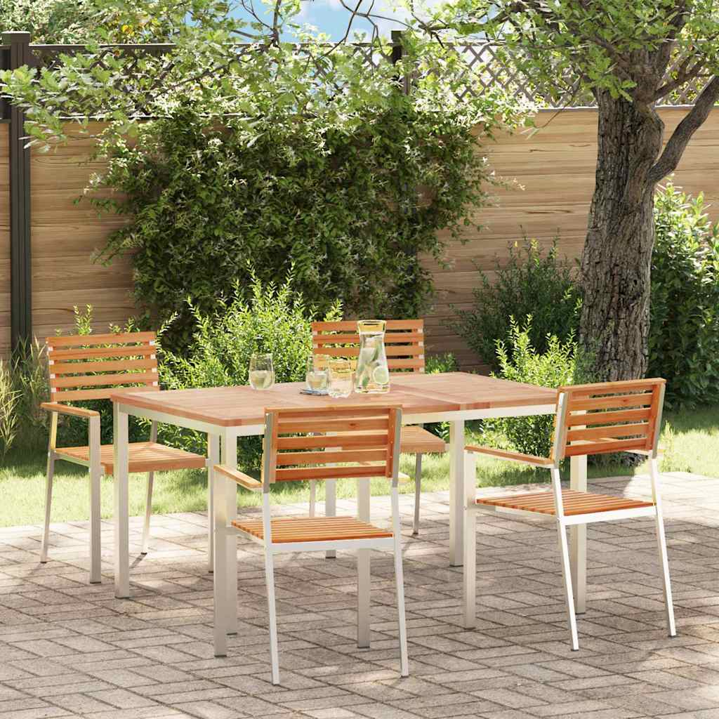 Garden Dining Set 5 Pcs Brown