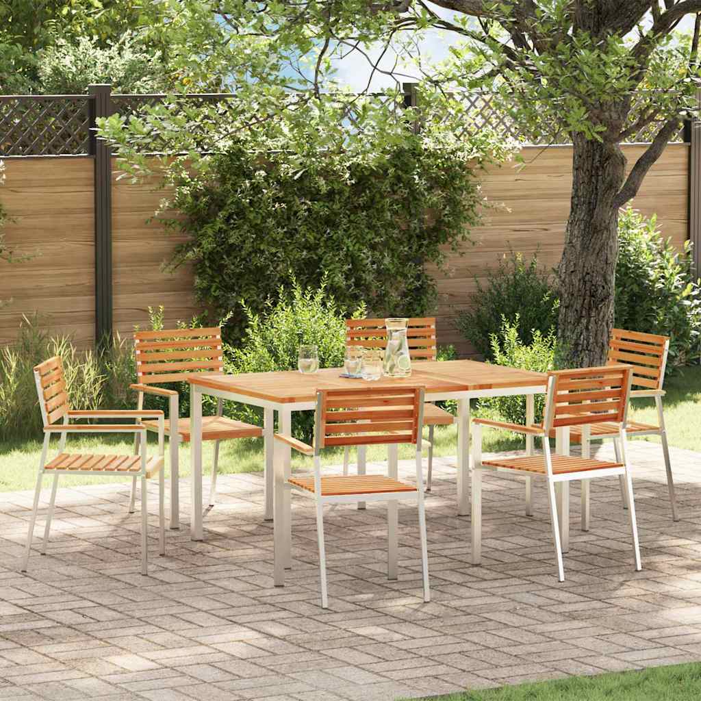 Garden Dining Set 5 Pcs Brown