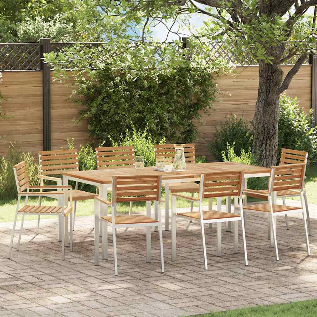 Garden Dining Set 5 Pcs Brown