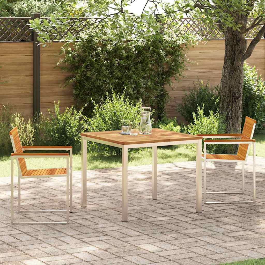 Garden Dining Set 7 Pcs Brown