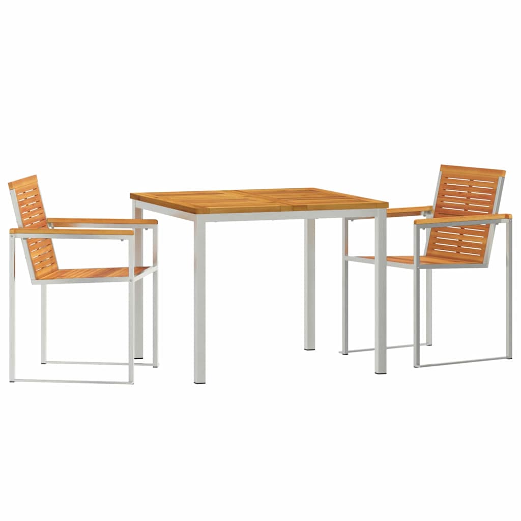 Outdoor Furniture Set Garden Dining 7 Pcs Brown Solid Teak Wood Removable 6 200