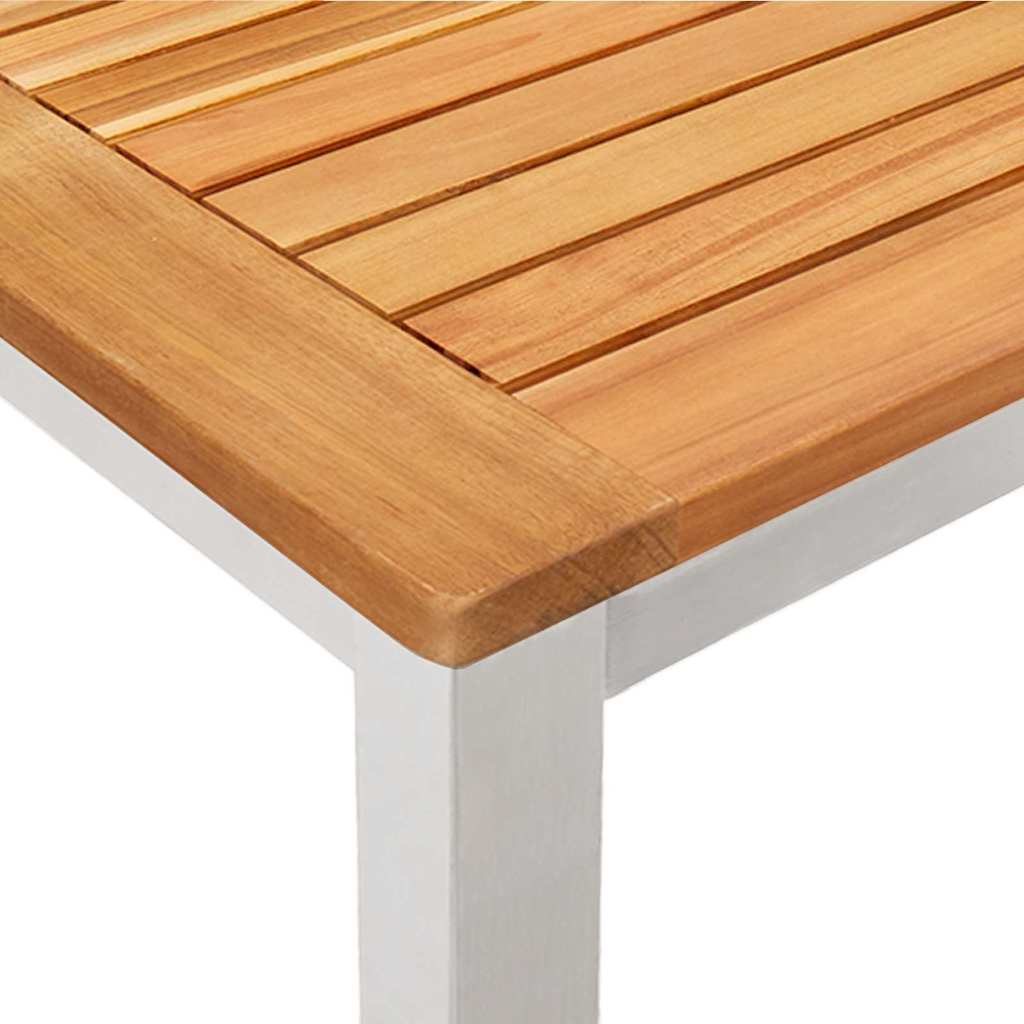 Outdoor Furniture Set Garden Dining 7 Pcs Brown Solid Teak Wood Removable 6 200