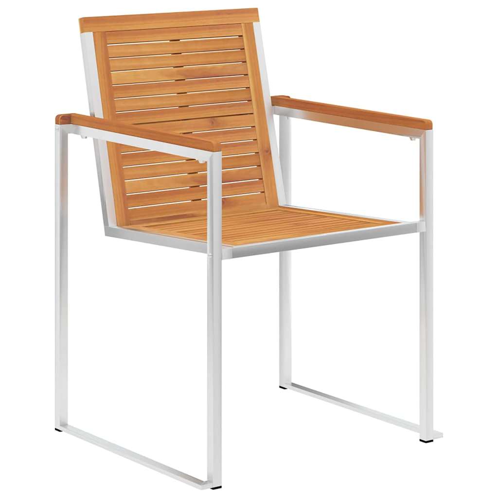 Outdoor Furniture Set Garden Dining 7 Pcs Brown Solid Teak Wood Removable 6 200
