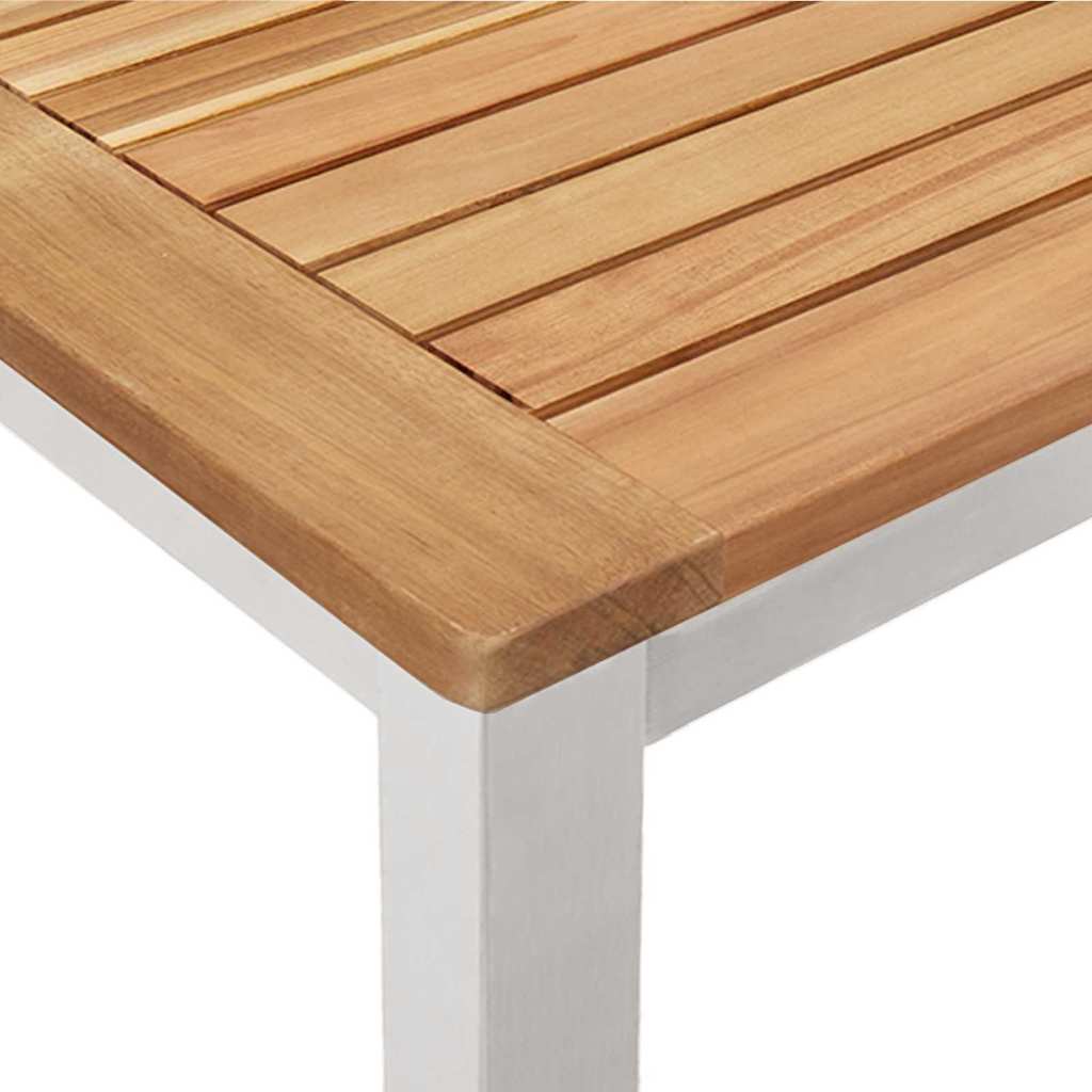 Outdoor Furniture Set Garden Dining 9 Pcs Brown Solid Teak Wood Removable 6 200