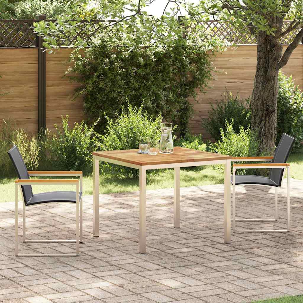 Outdoor Furniture Set Garden Dining 9 Pcs Brown Solid Teak Wood Removable 6 200