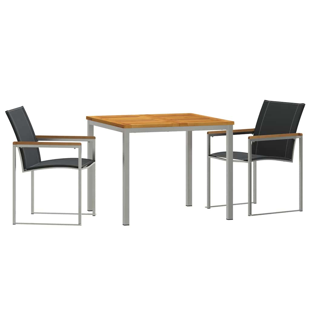 Outdoor Furniture Set Garden Dining 9 Pcs Brown Solid Teak Wood Removable 6 200