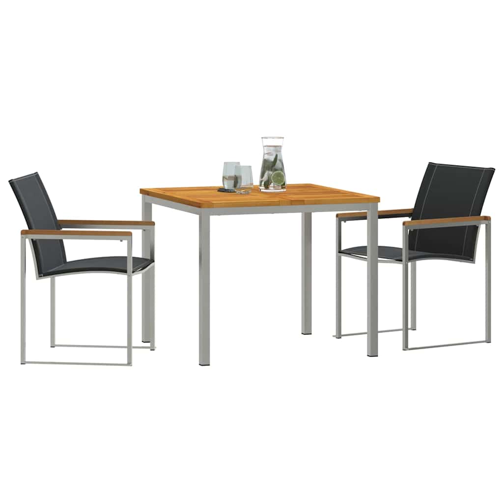 Outdoor Furniture Set Garden Dining 9 Pcs Brown Solid Teak Wood Removable 6 200