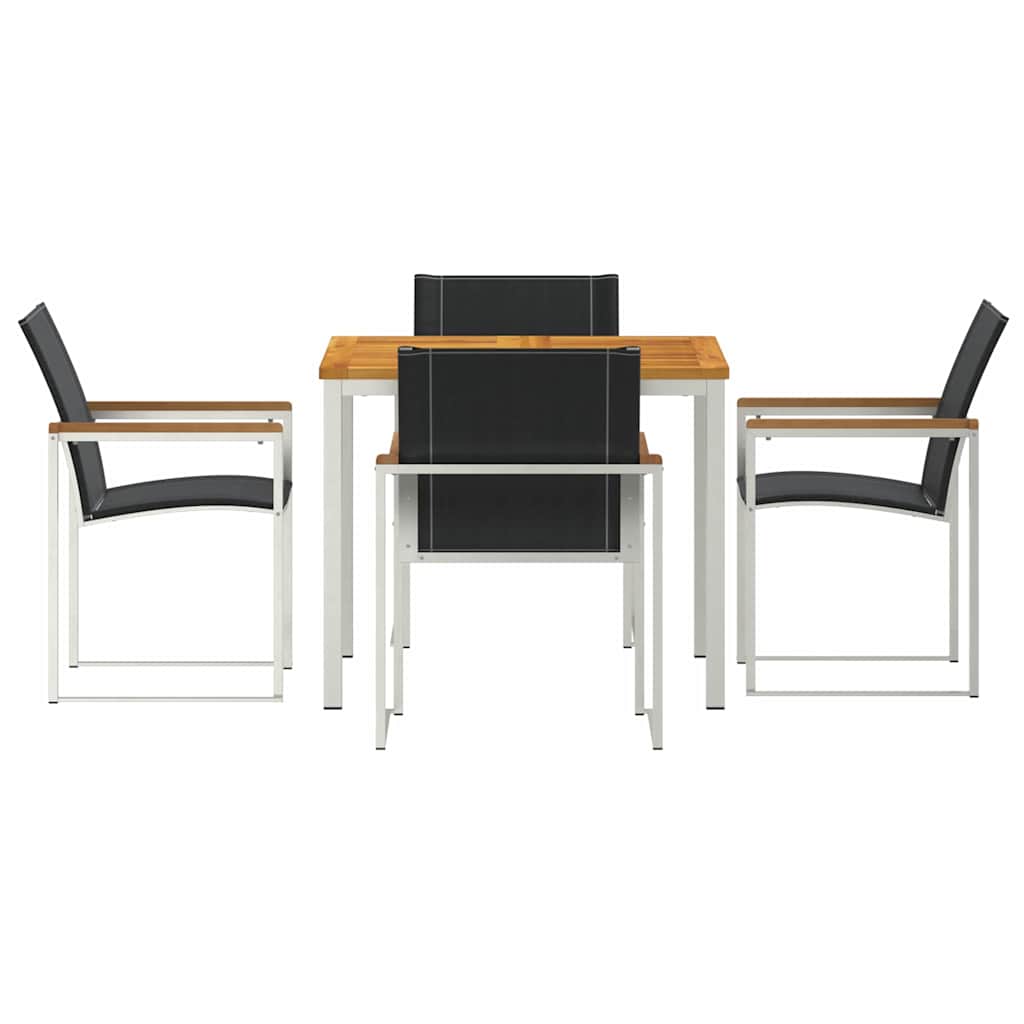 Outdoor Furniture Set Garden Dining 9 Pcs Brown Solid Teak Wood Removable 6 200