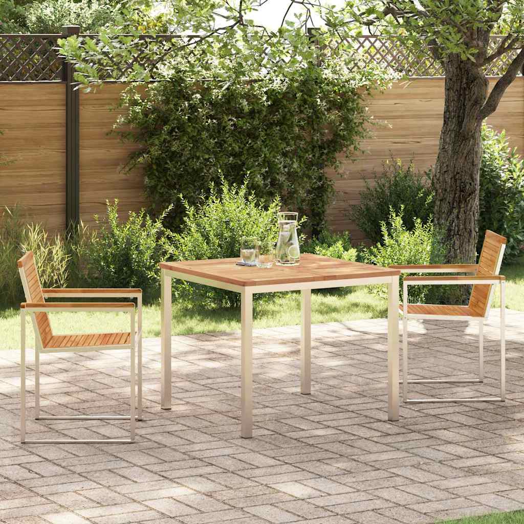 Garden Dining Set 7 Pcs Brown