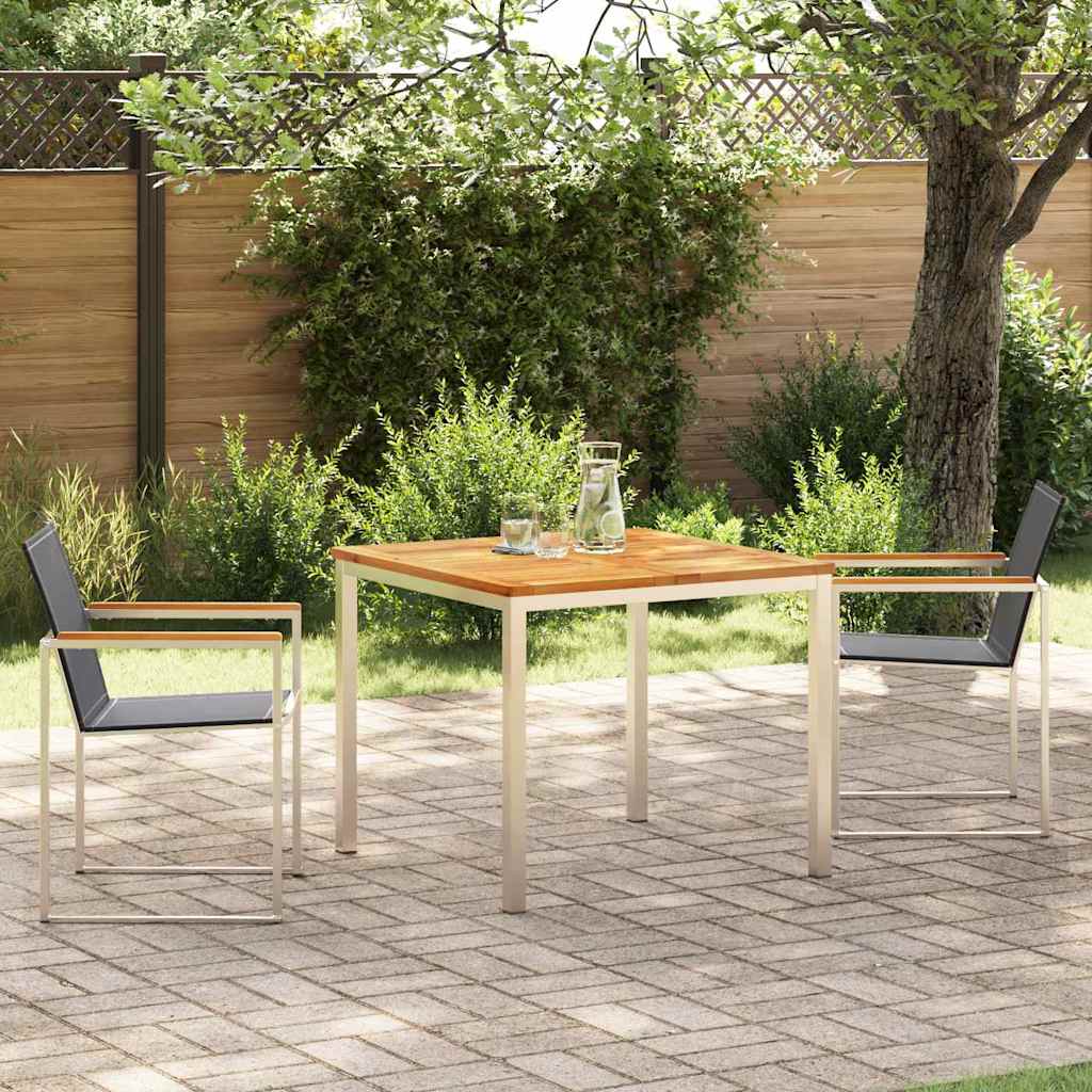 Garden Dining Set 9 Pcs Brown