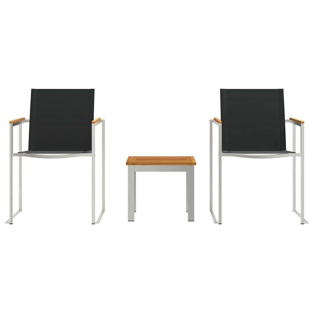Garden Dining Set 3 Pcs Brown And Black Solid
