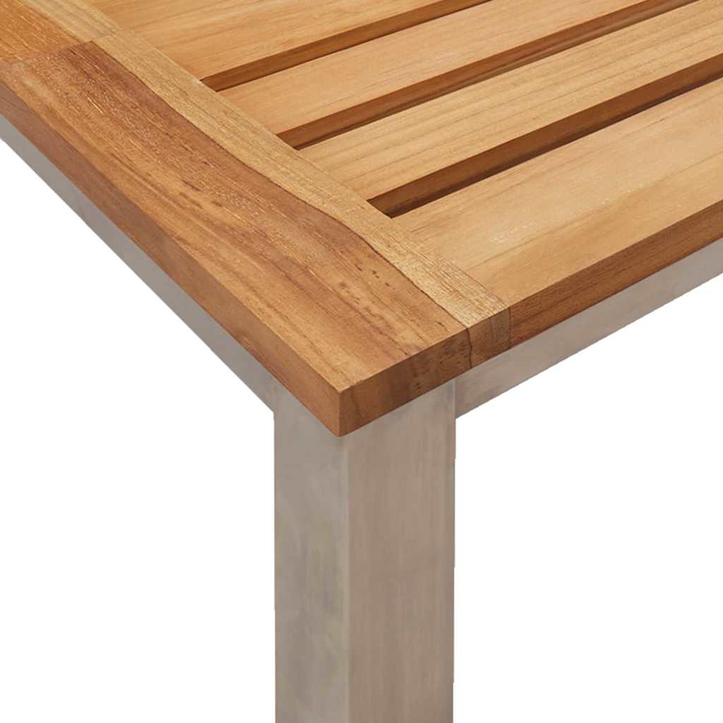 Outdoor Furniture Set Garden Dining 3 Pcs Brown Solid teak wood Solid acacia woo