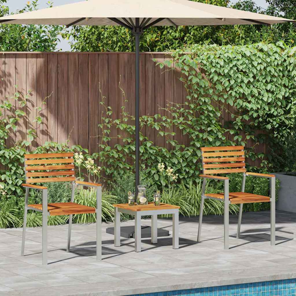 Garden Dining Set 3 Pcs Brown