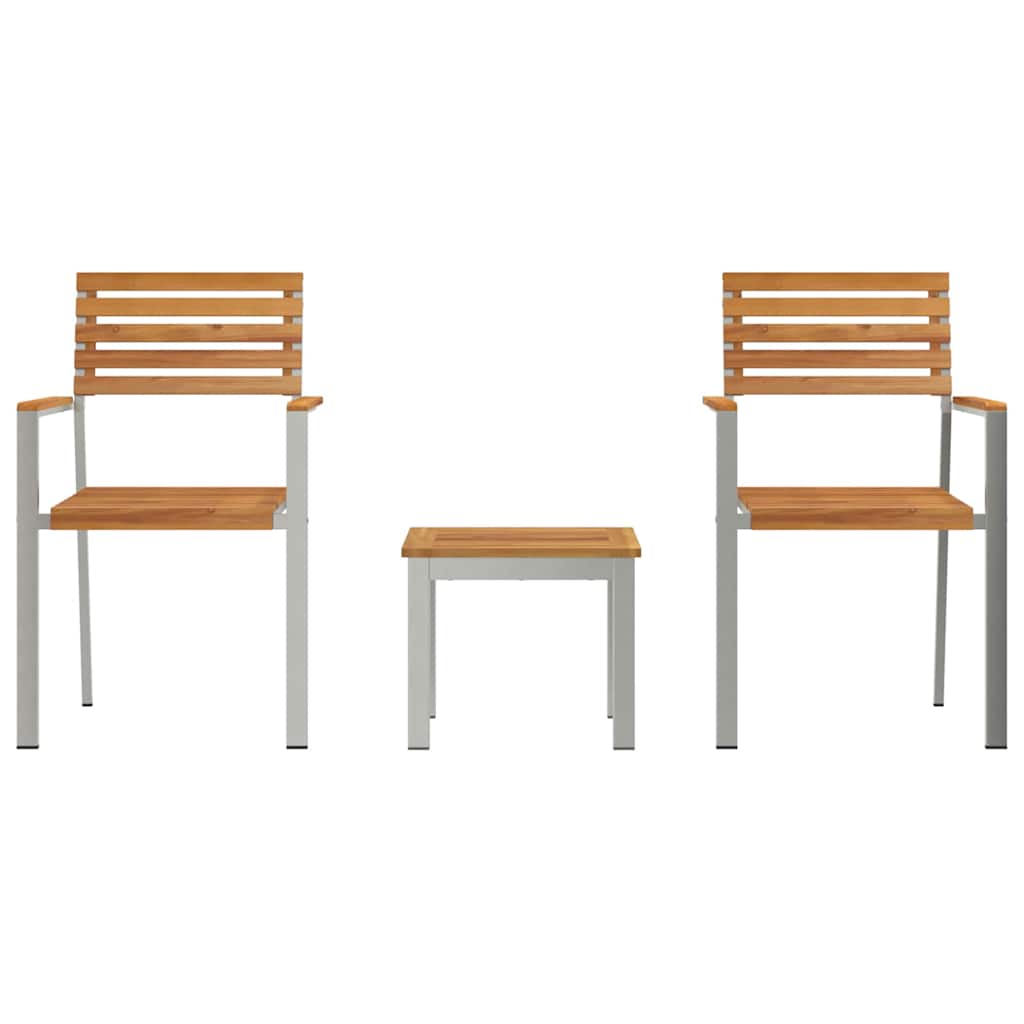 Garden Dining Set 3 Pcs Brown