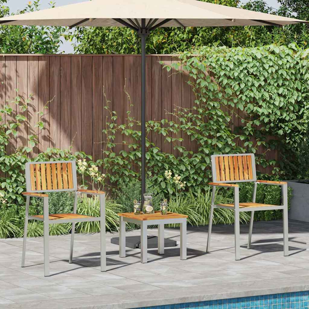 Garden Dining Set 3 Pcs Brown