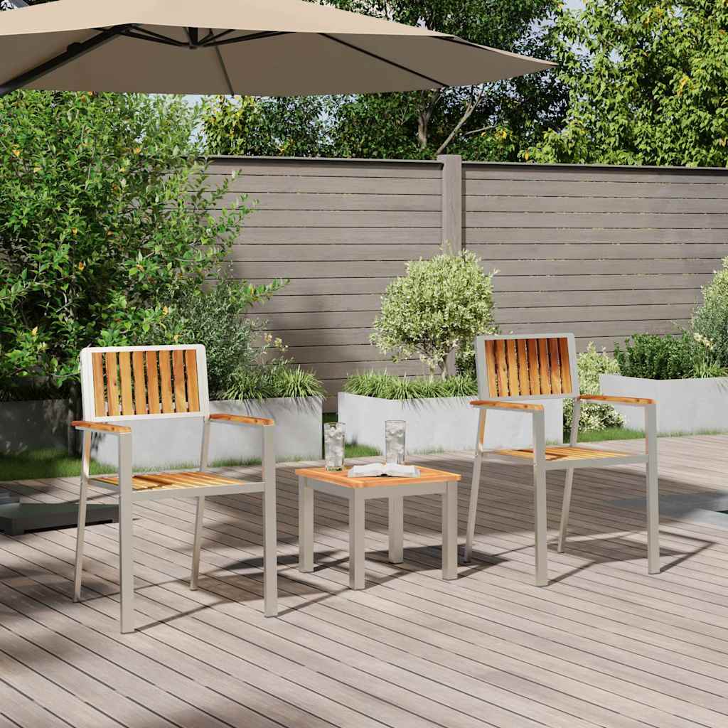 Garden Dining Set 3 Pcs Brown