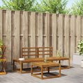Outdoor Sofa Set 3 Pcs Solid Acacia Wood