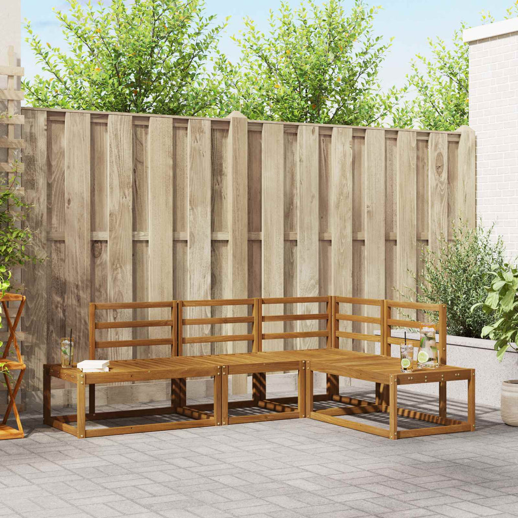 Outdoor Sofa Set 4 Piece Solid Acacia Wood