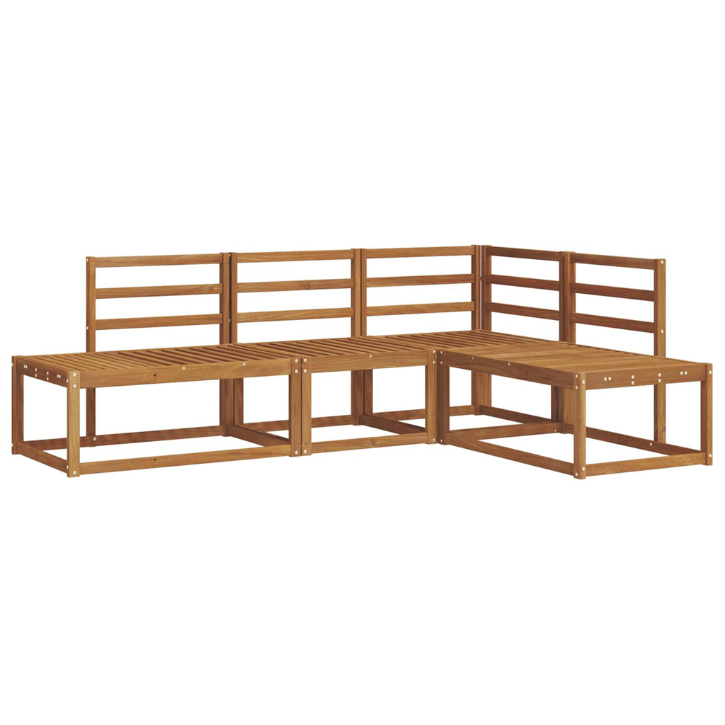 Outdoor Sofa Set 4 Piece Solid Acacia Wood