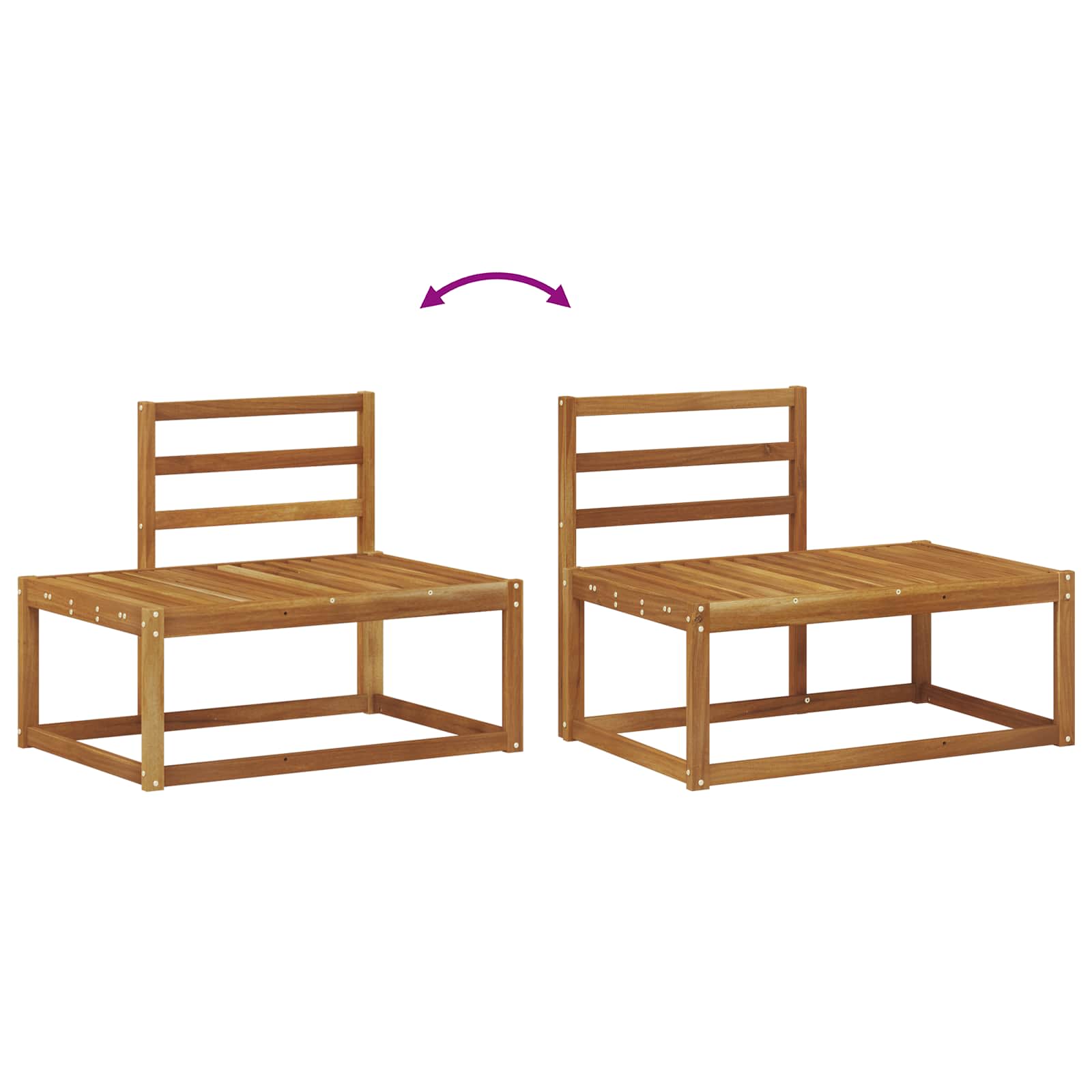 Outdoor Sofa Set 4 Piece Solid Acacia Wood