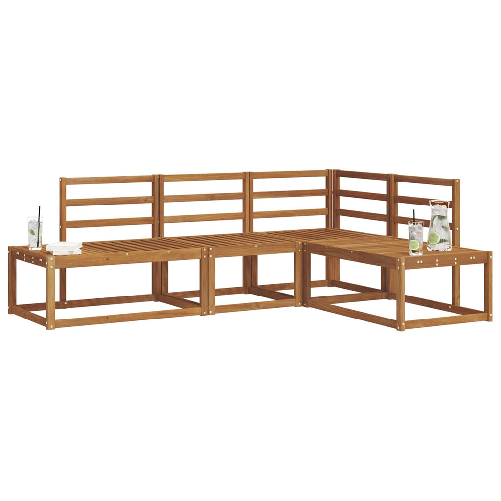 Outdoor Sofa Set 4 Piece Solid Acacia Wood