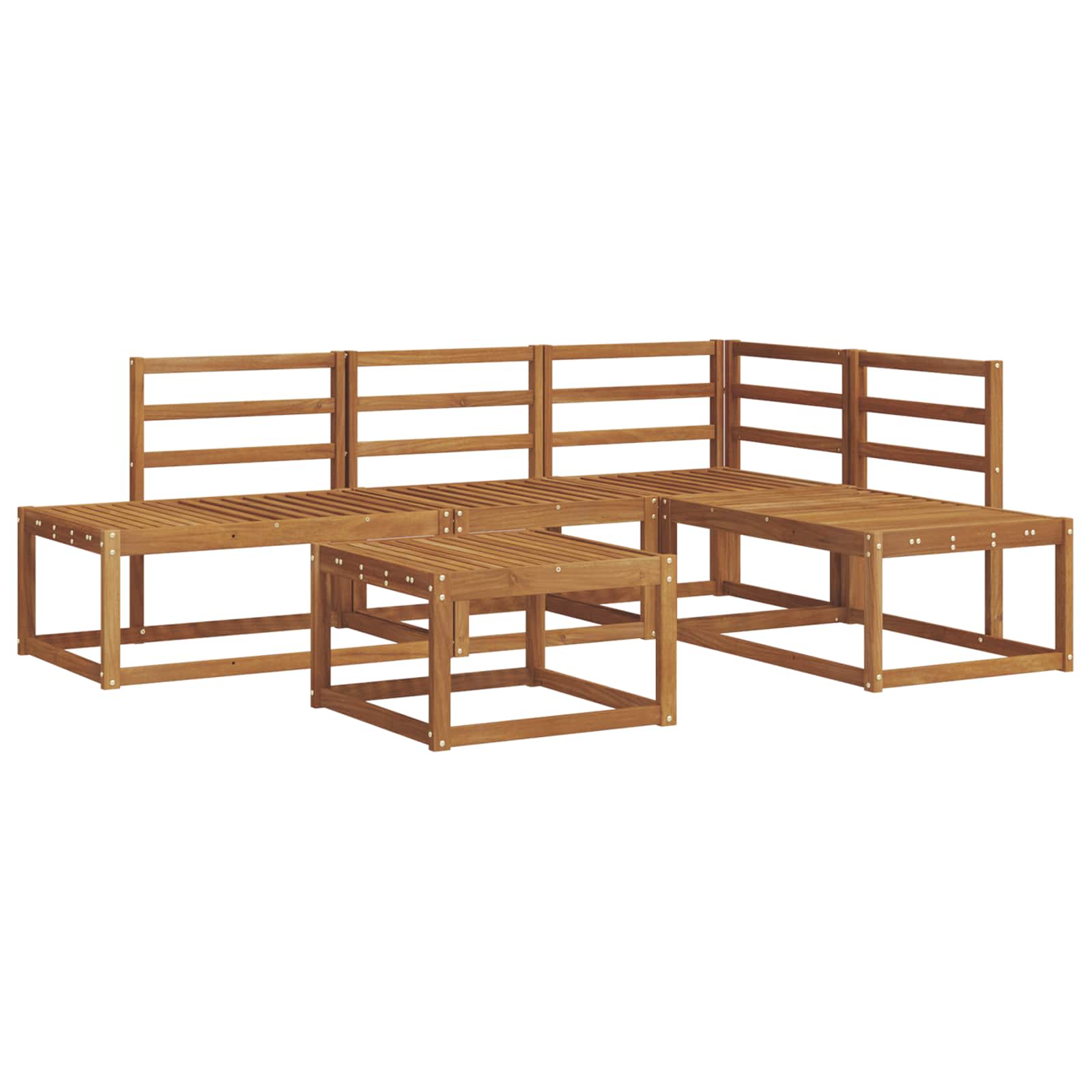 Outdoor Sofa Set 5 Piece Solid Acacia Wood