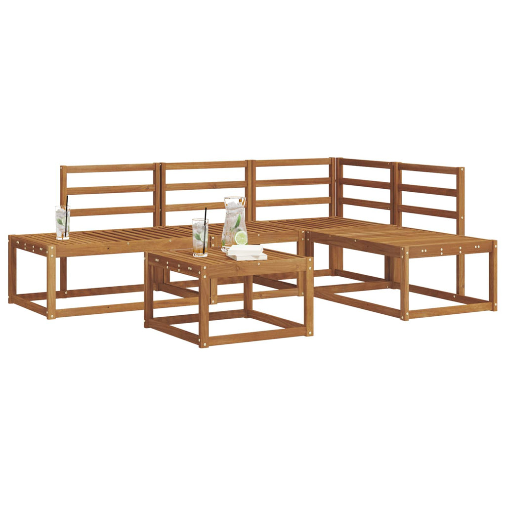 Outdoor Sofa Set 5 Piece Solid Acacia Wood