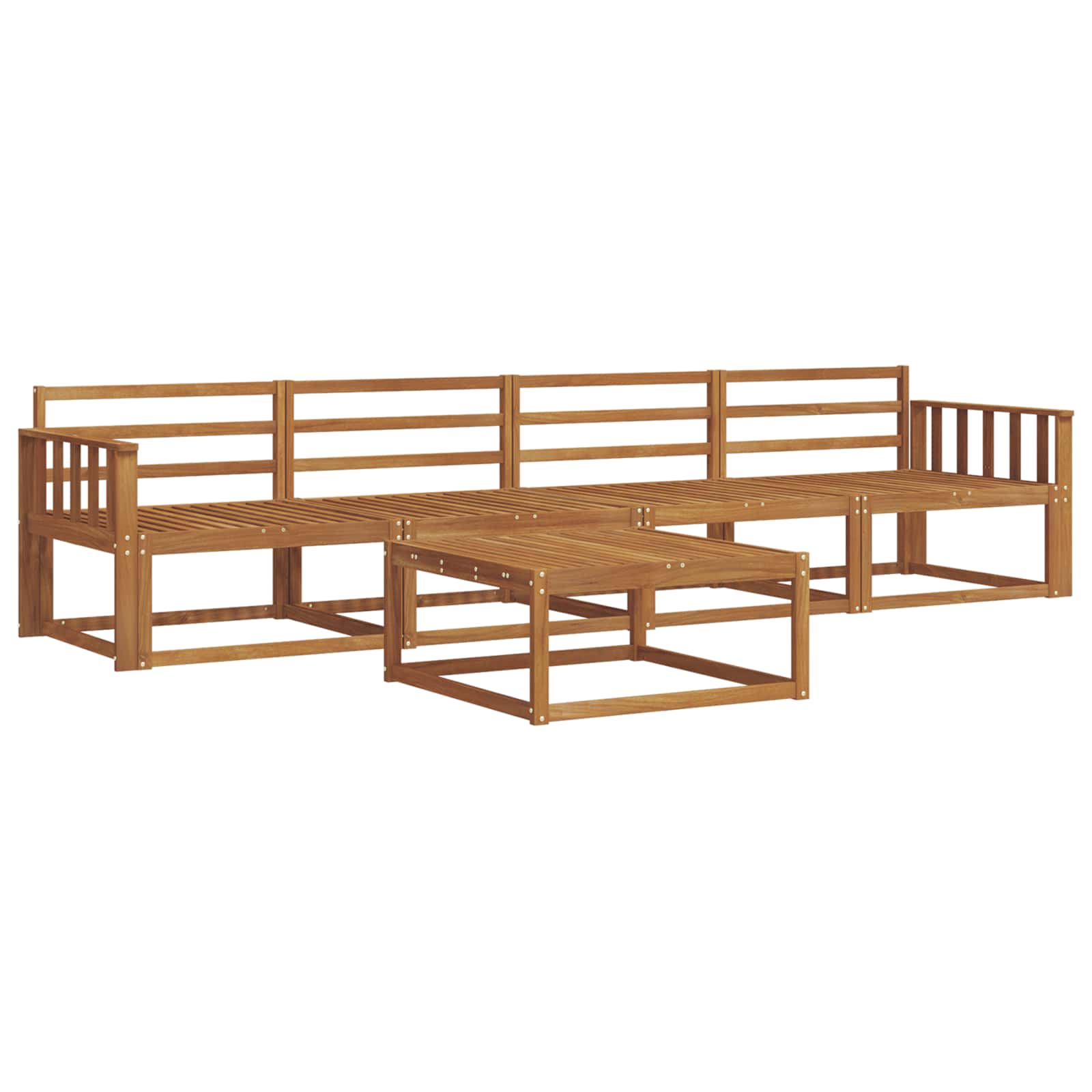 Outdoor Sofa Set 5 Pcs Solid Acacia Wood
