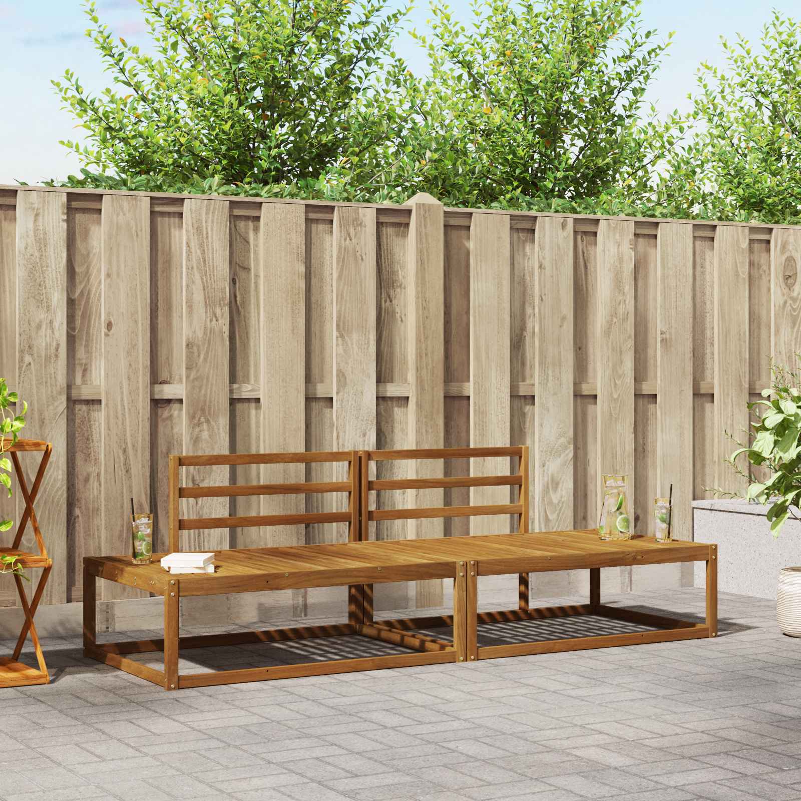 Outdoor Sofa Set Solid Acacia Wood