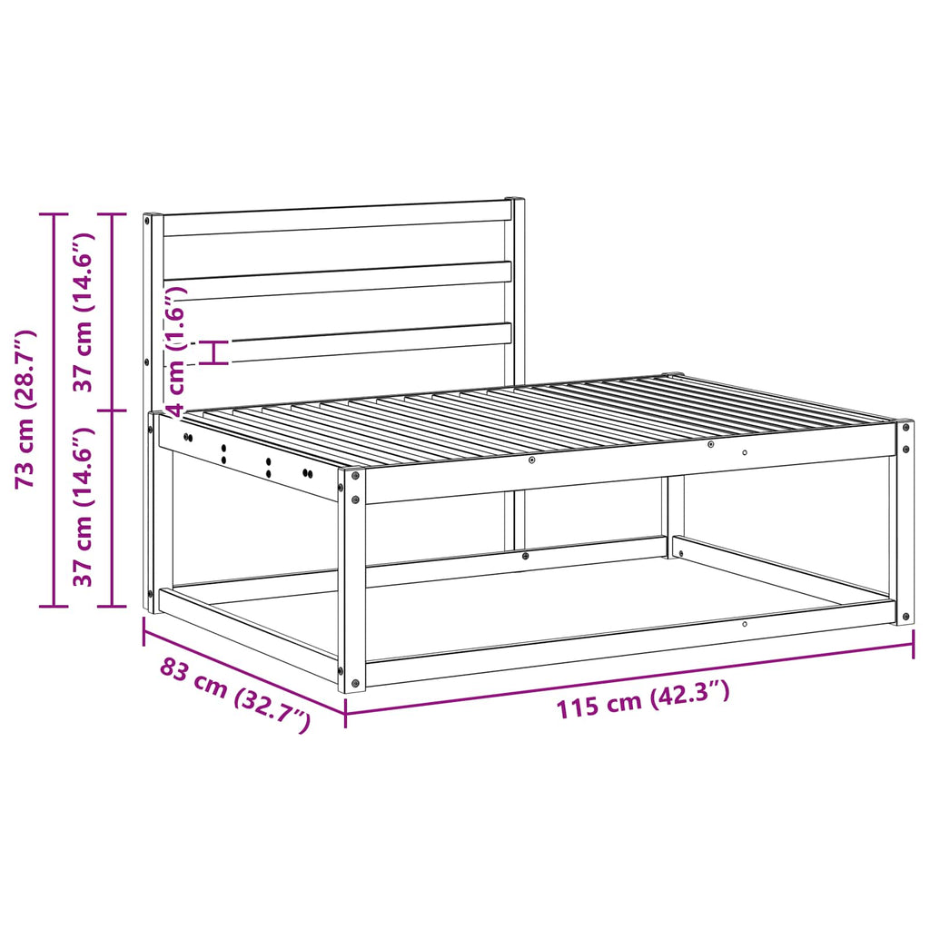 Outdoor Sofa Set Solid Acacia Wood