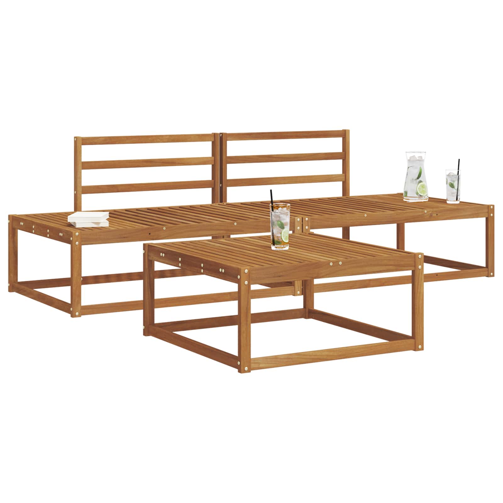 Outdoor Sofa Set Solid Acacia Wood