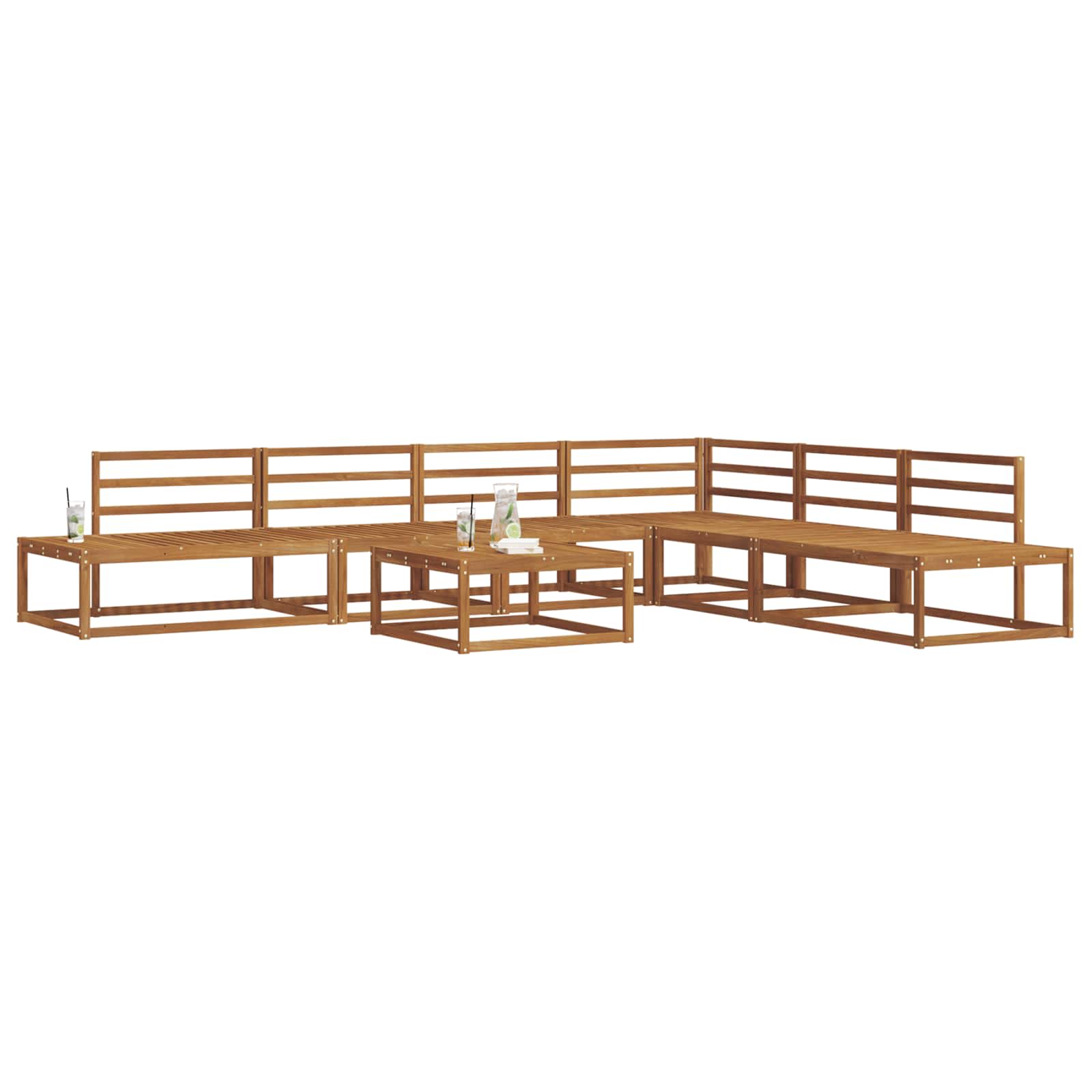 Outdoor Sofa Set Solid Acacia Wood