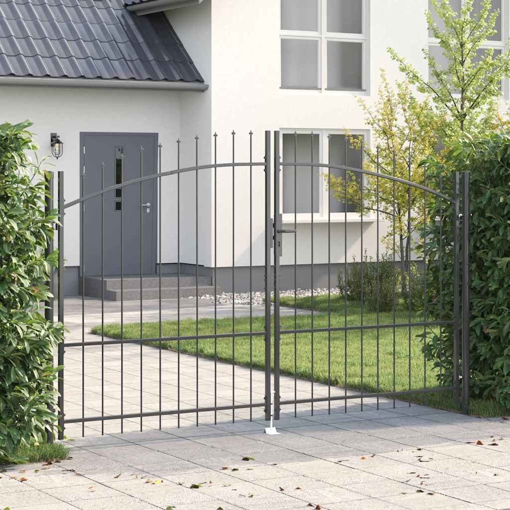 Double Door Fence Gate Woerden With Spear Top 299.5X149.5 Cm