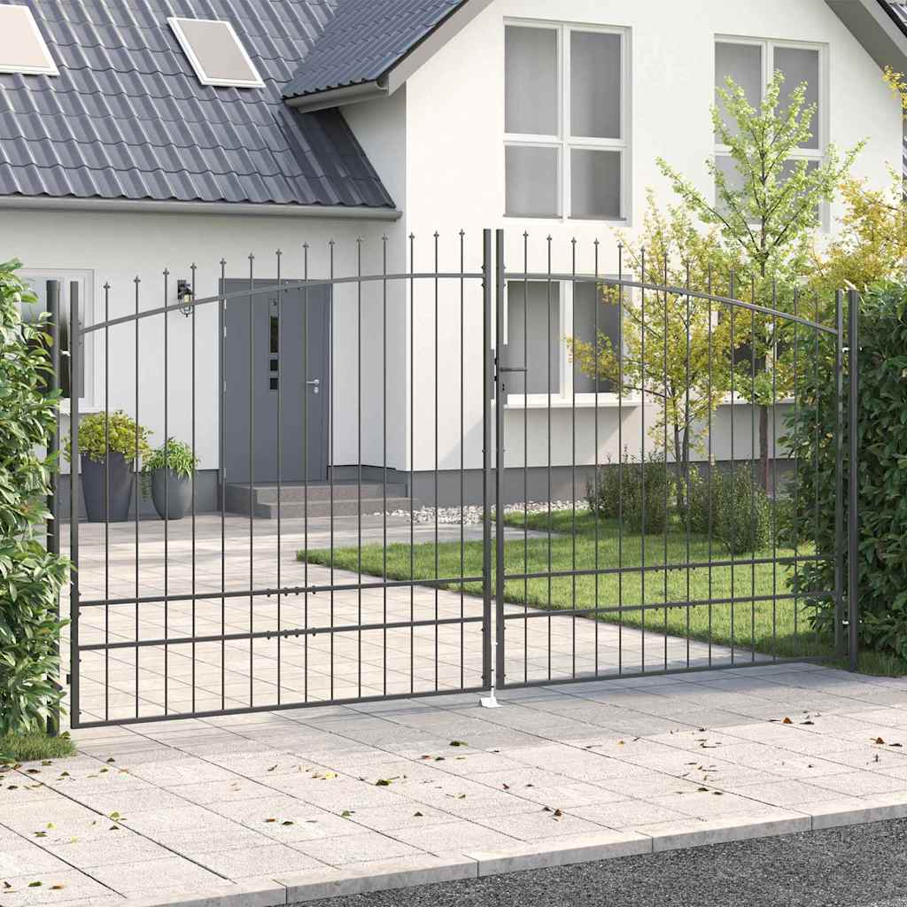 Double Door Fence Gate Woerden With Spear Top 299.5X149.5 Cm