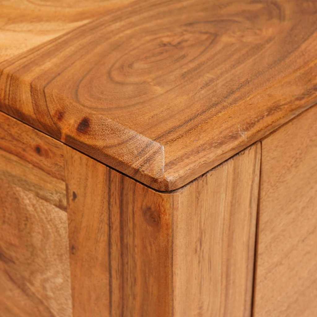 Console Table Brown Solid Acacia Wood