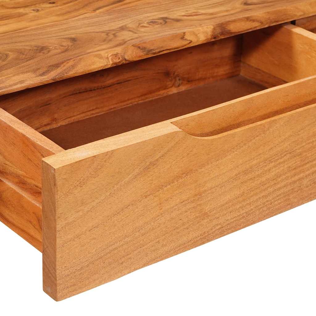 Console Table Brown Solid Acacia Wood