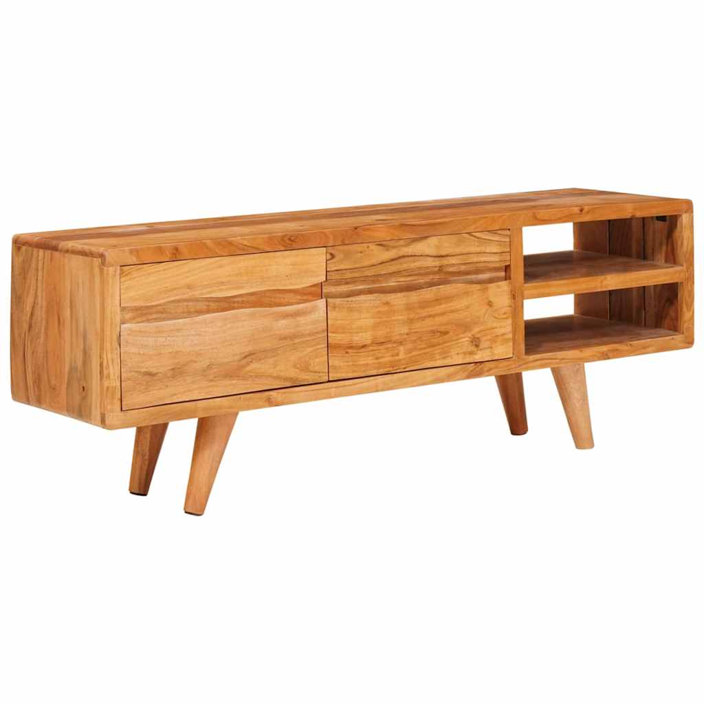 Tv Cabinet With Shelf Brown Solid Acacia Wood