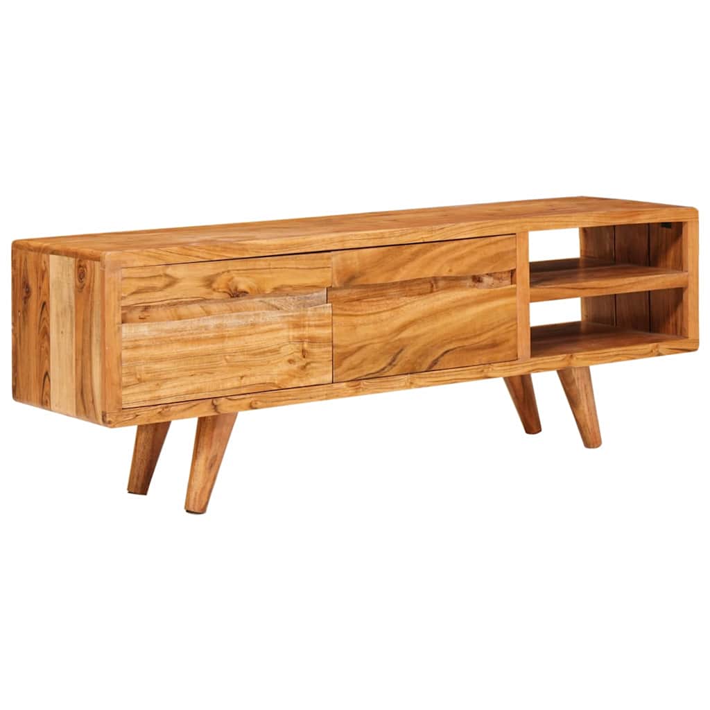 Tv Cabinet With Shelf Brown Solid Acacia Wood