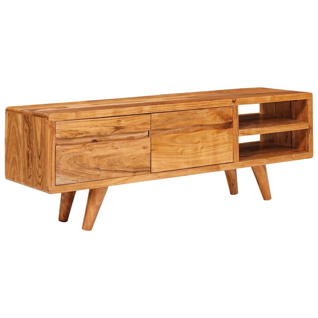 Tv Cabinet With Shelf Brown Solid Acacia Wood