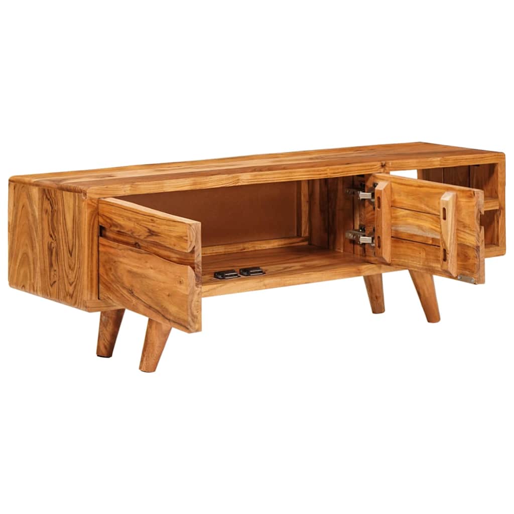 Tv Cabinet With Shelf Brown Solid Acacia Wood