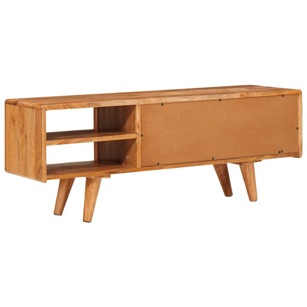 Tv Cabinet With Shelf Brown Solid Acacia Wood