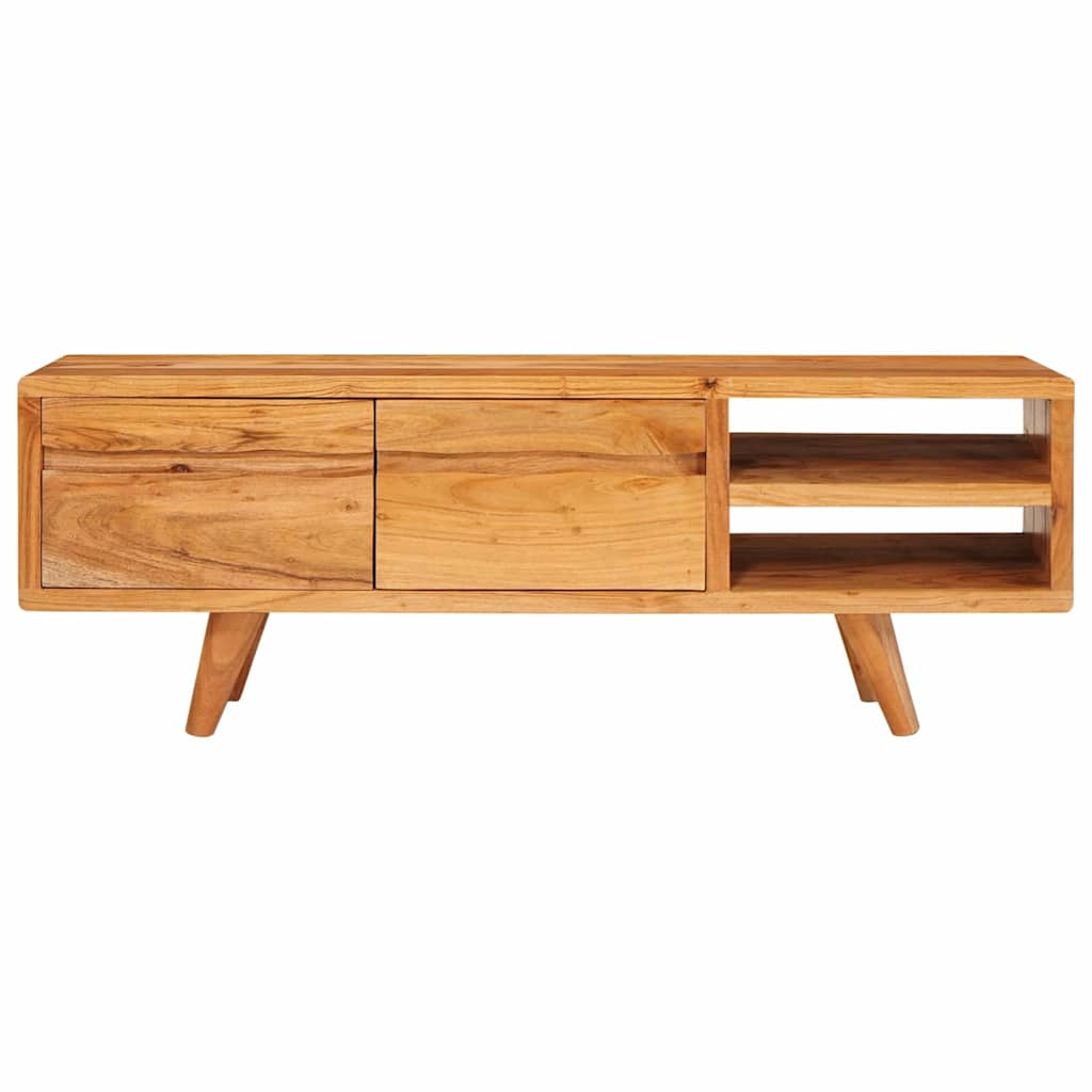 Tv Cabinet With Shelf Brown Solid Acacia Wood