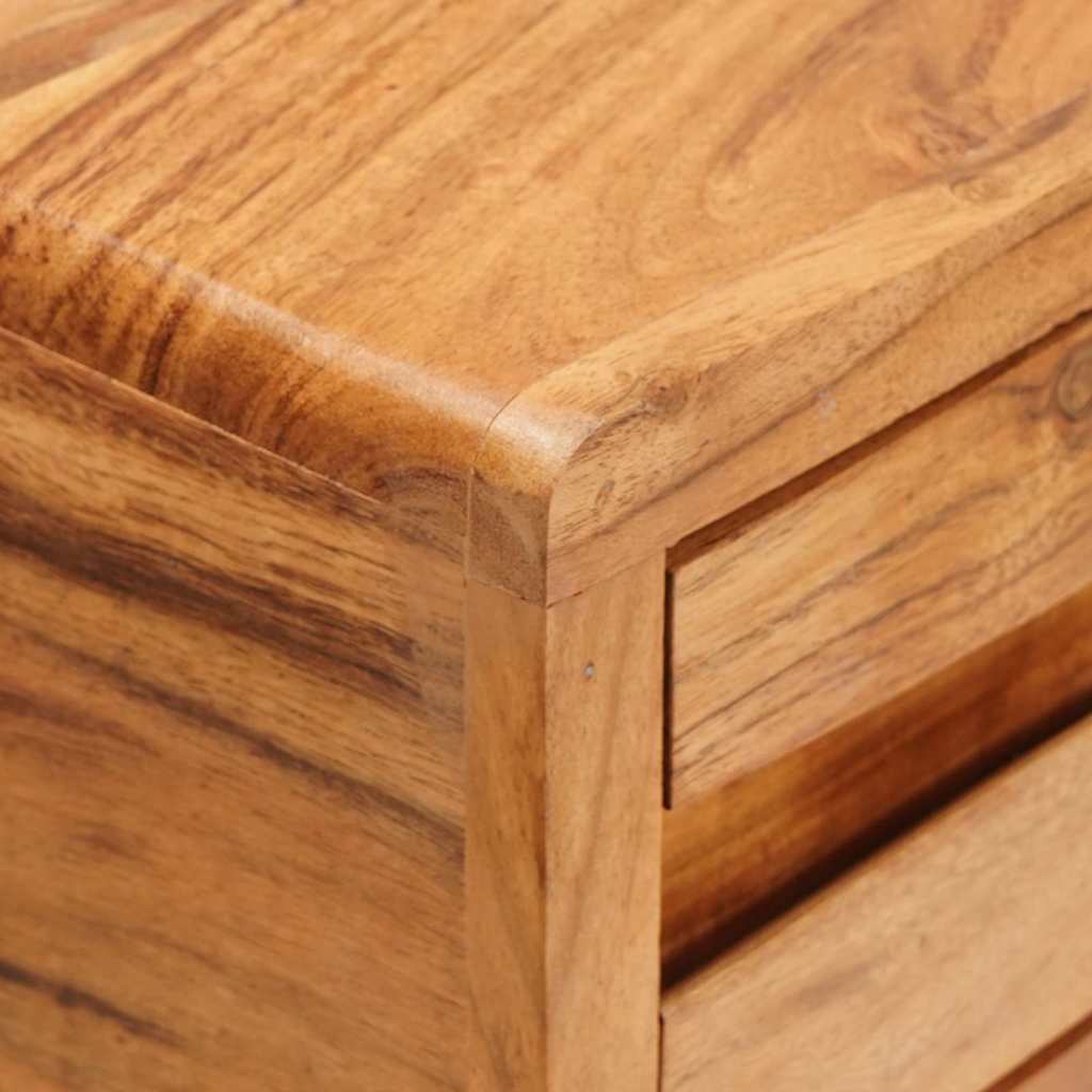Console Table Brown Solid Acacia Wood