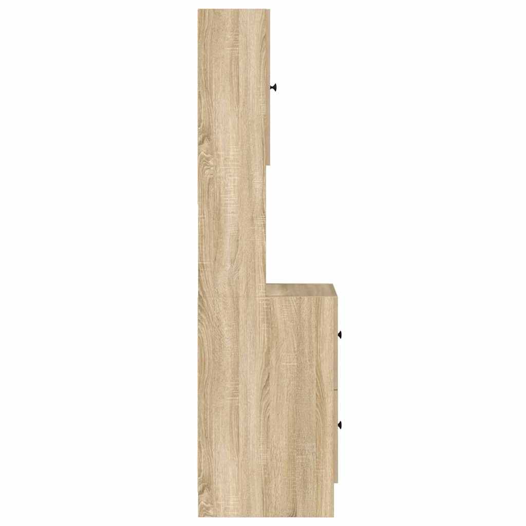 Kitchen Cabinet Beige 35 X 50 X 180 Cm Engineered Wood