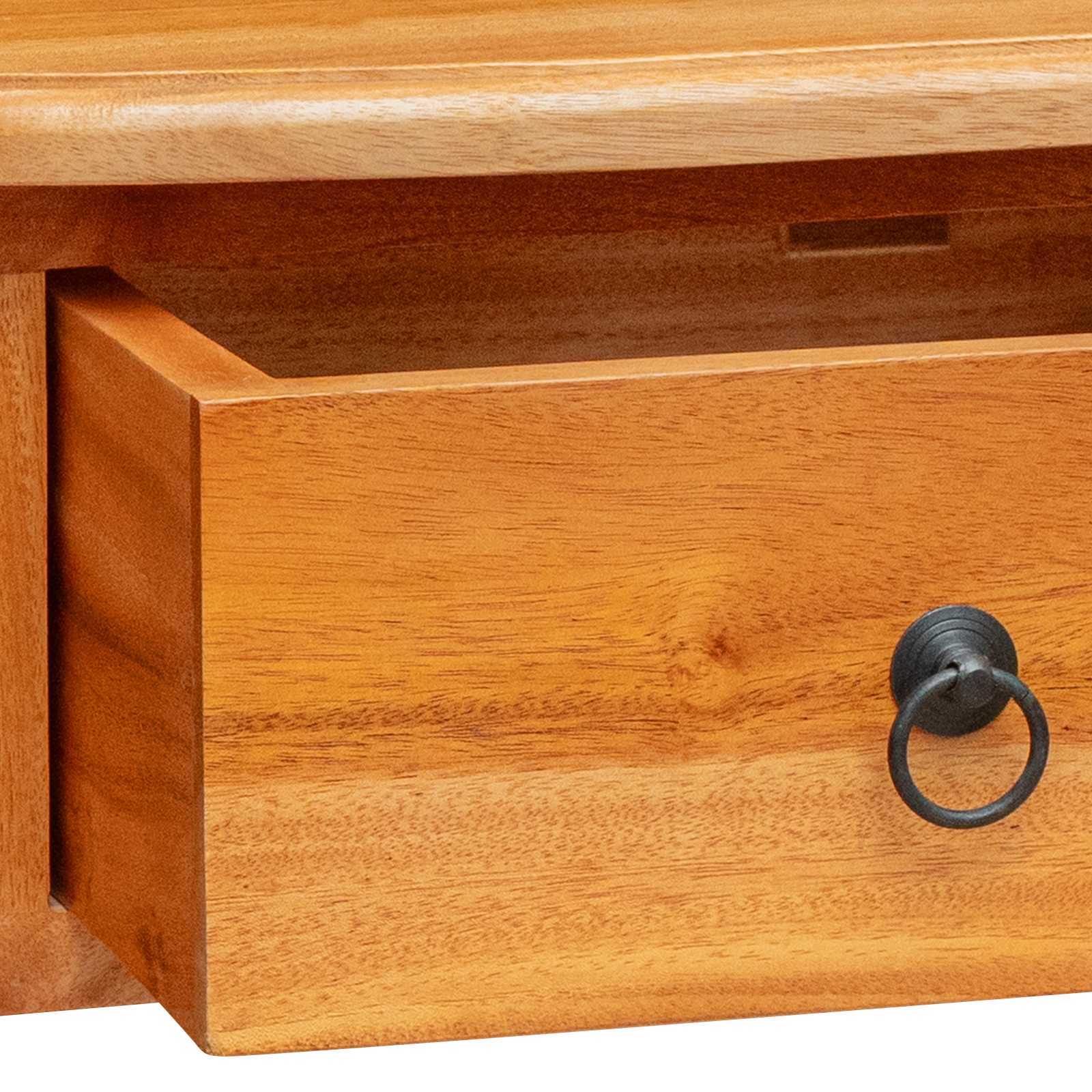 Console Table Natural 50.5 X 30 X 75.5 Cm Solid Mahogany Wood