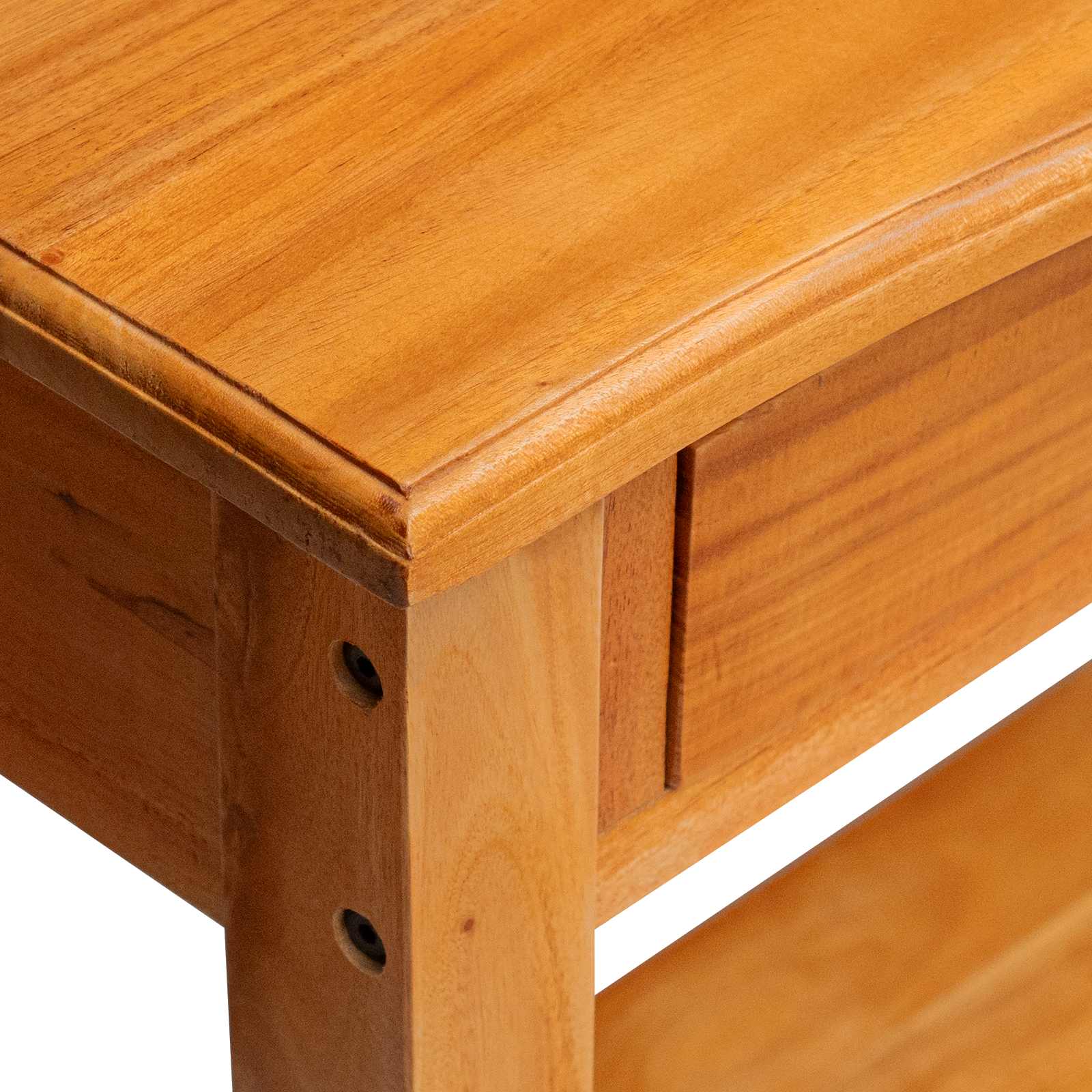 Console Table Natural 115 X 32 X 76 Cm Solid Mahogany Wood