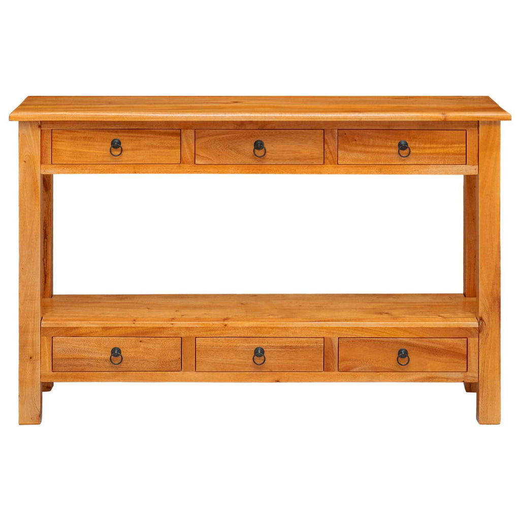 Console Table Natural 115 X 32 X 76 Cm Solid Mahogany Wood