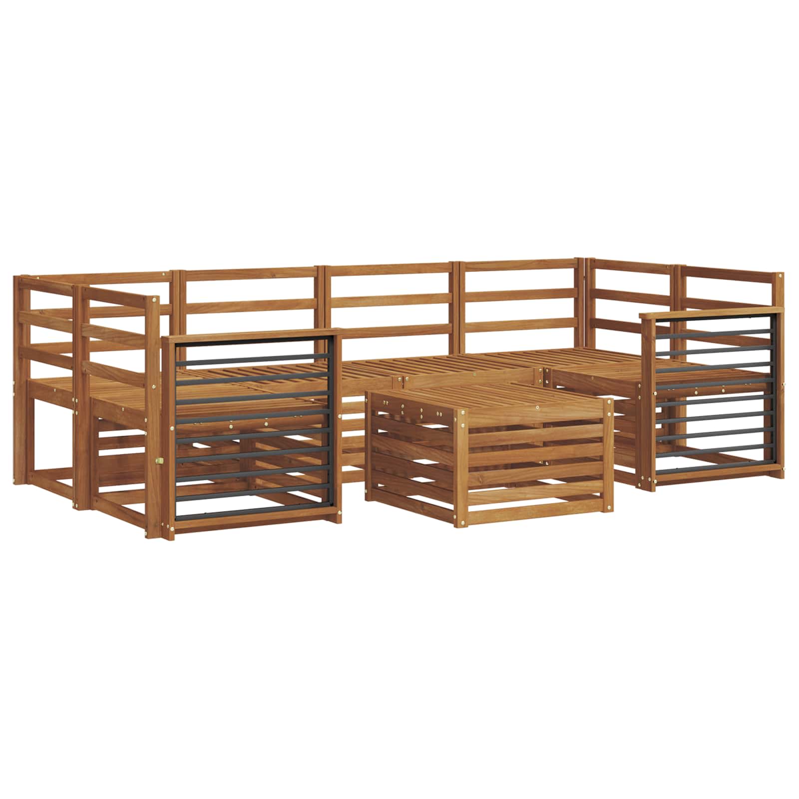 Sofa Sets 7 Pcs Solid Acacia Wood